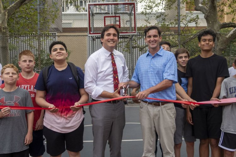 Basketball Court Renovation Ribbon Cutting