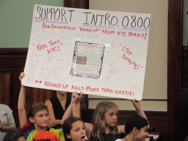 Children Testify at New York City Hall to Pass a Ban on Pesticides in Parks by Council Member Ben Kallos